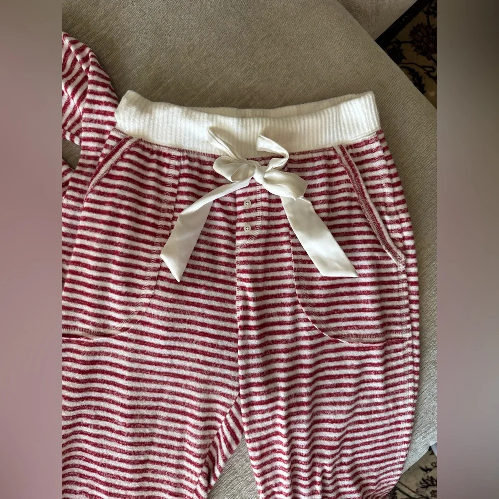 Abercrombie & Fitch Sleepwear Striped PJ Set XS Henley Jogger Pants Cozy Lounge